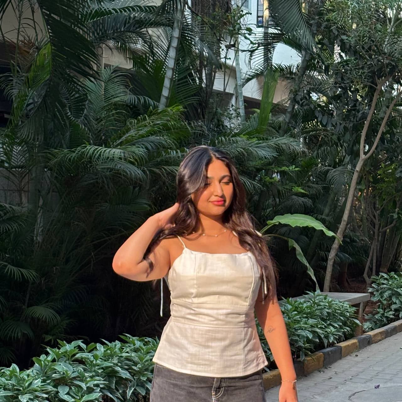 Softwave — Ivory Tie-Shoulder Top