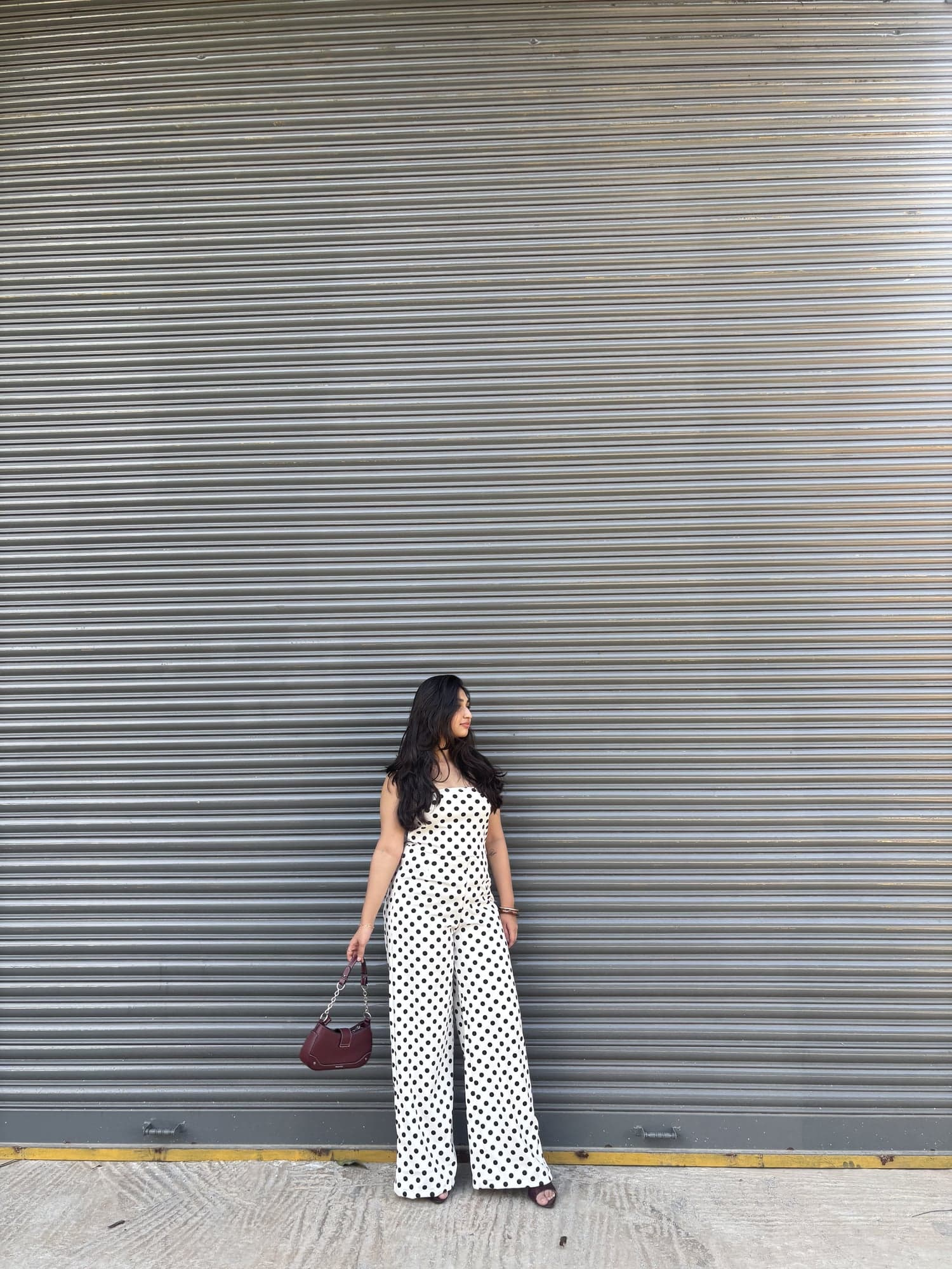 Margot — White & Black Wide-Leg Jumpsuit